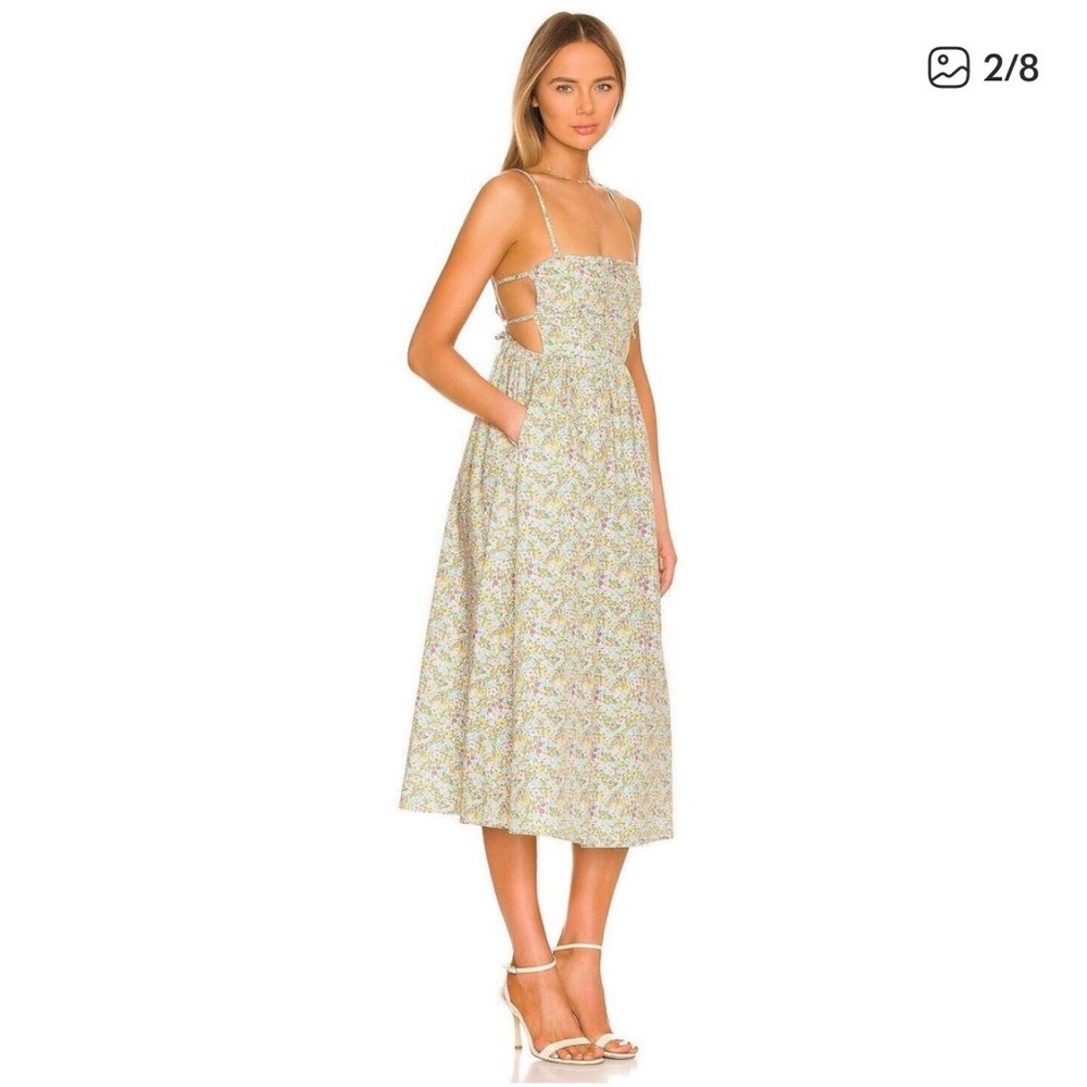 For Love And Lemons Multicolor Floral Midi Dress - Picture 6 of 13